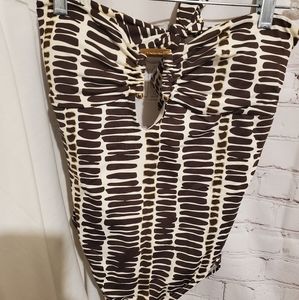 OndadeMar Strapless Animal Print Swimsuit
